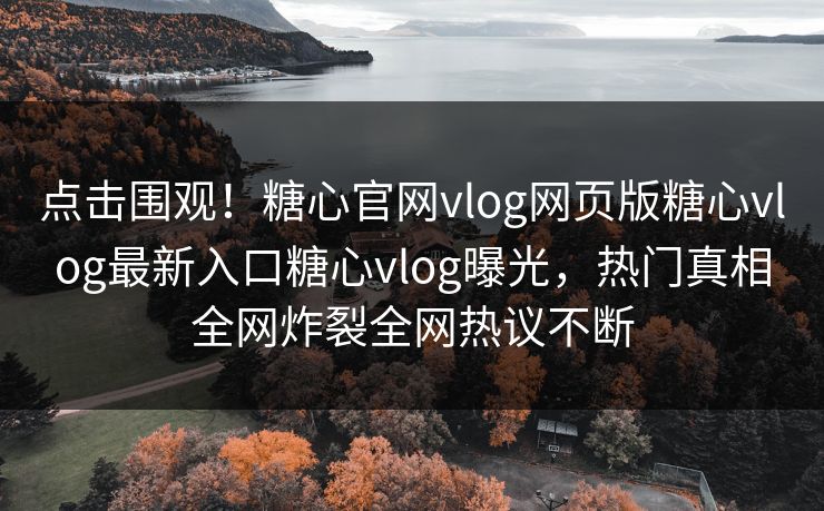 点击围观！糖心官网vlog网页版糖心vlog最新入口糖心vlog曝光，热门真相全网炸裂全网热议不断